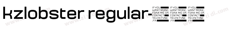 kzlobster regular字体转换